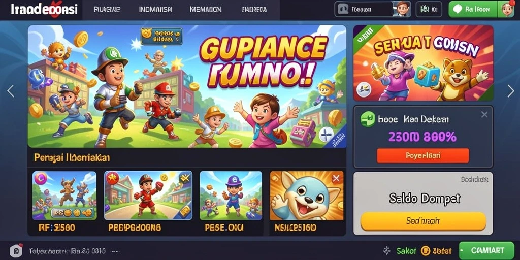 Ilustrasi interaksi antar pemain dalam fitur sosial game.